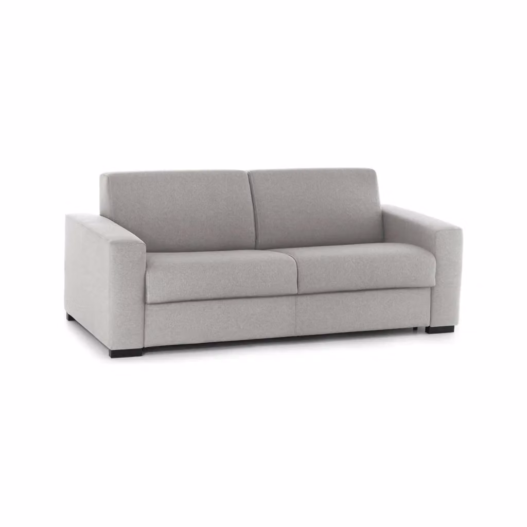 Divano a 2 posti Cianite TALAMO ITALIA, Sofà moderno in tessuto Grigio con braccioli slim, L: 180 cm, H: 90 cm, P: 95 cm – 2