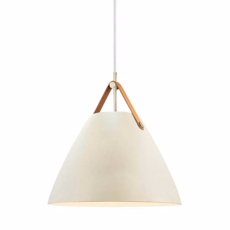 DFTP by Nordlux Lampada a sospensione Strap, dimmerabile, Crema / Ambra, Soggiorno / Sala da pranzo, Tessuto / Stoffa / Seta, Scandinavo, Lampada a sospensione