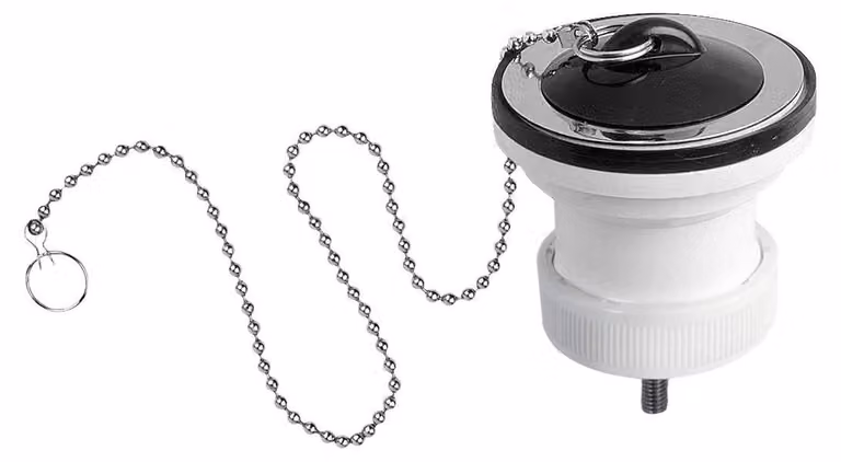 Valvola di sicurezza per lavabo e bidet, 11/4 x 32 mm, in PVC e metallo, per scarico dell'acqua