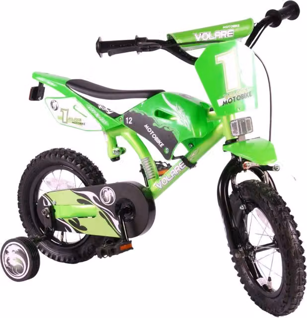 Bicicletta per bambini Volare Bicycles Moto Bike 12 pollici Verde Satinato – 1