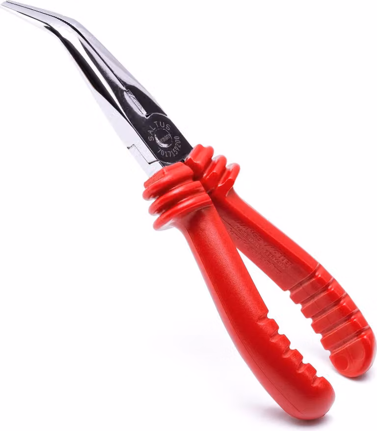 SALTUS Pinza telefonica piegata a 45° 200 mm Pinza a becchi tondi Pinza per elettricisti Pinza a becchi piatti