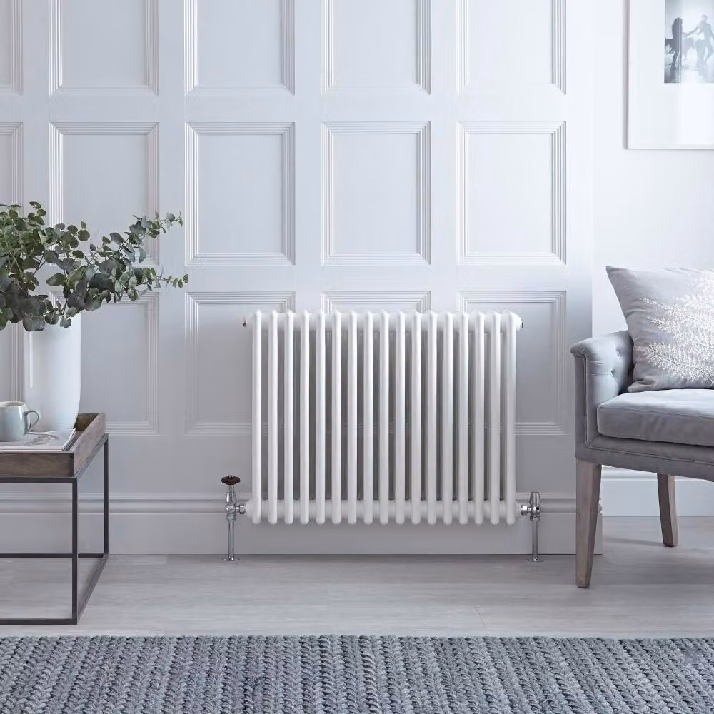 Radiatore Orizzontale Bianco in Stile Ghisa - 970W - Regent