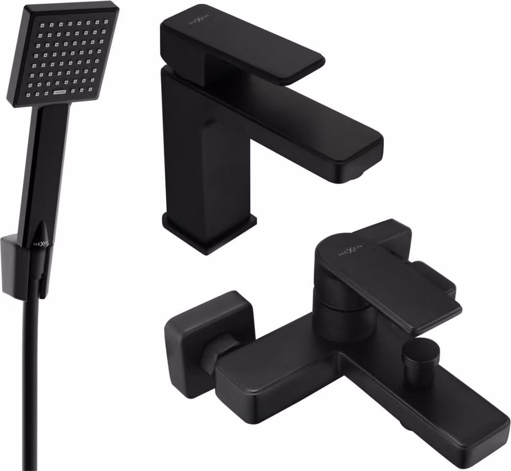 Mexen Mino R45 set vasca da bagno, nero - 72403R45-70