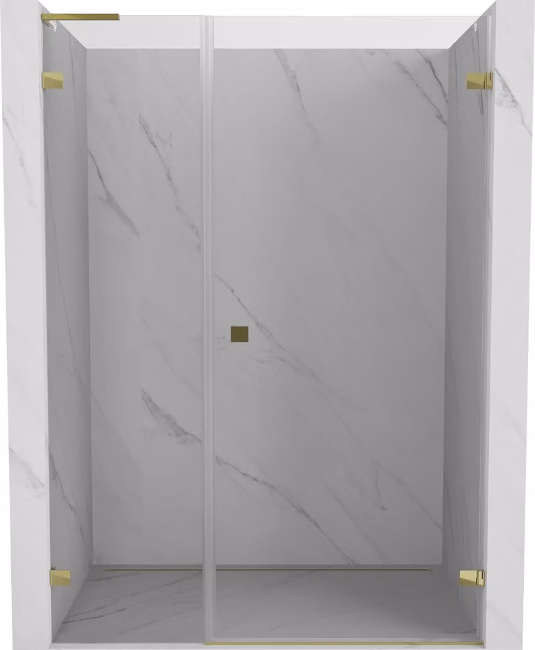 Mexen Lunar-B L porta doccia battente destra 130 cm, trasparente, oro - 832SL-130-050-50-00-P