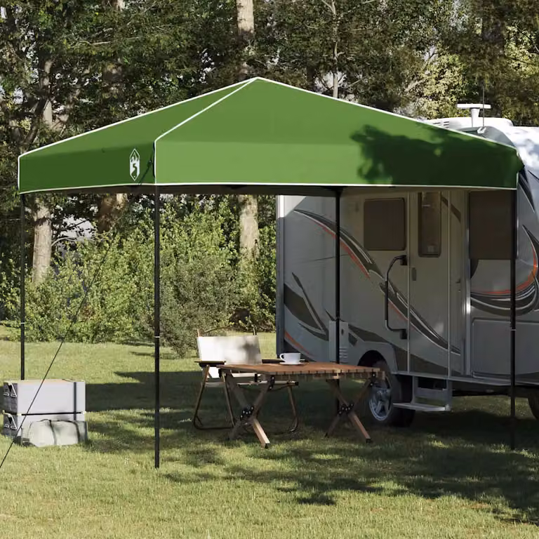 Gazebo vidaXL in tessuto verde L/P/H: 243 x 243 x 251 cm