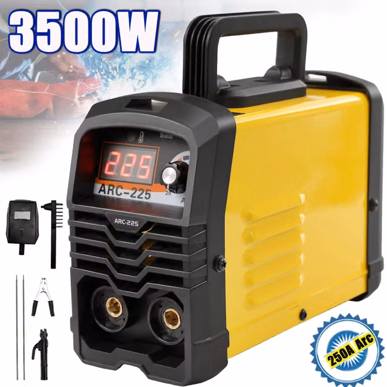 Kit saldatrice portatile - Inverter - 300A - 3500W - Completamente automatica, con accessori e maschera