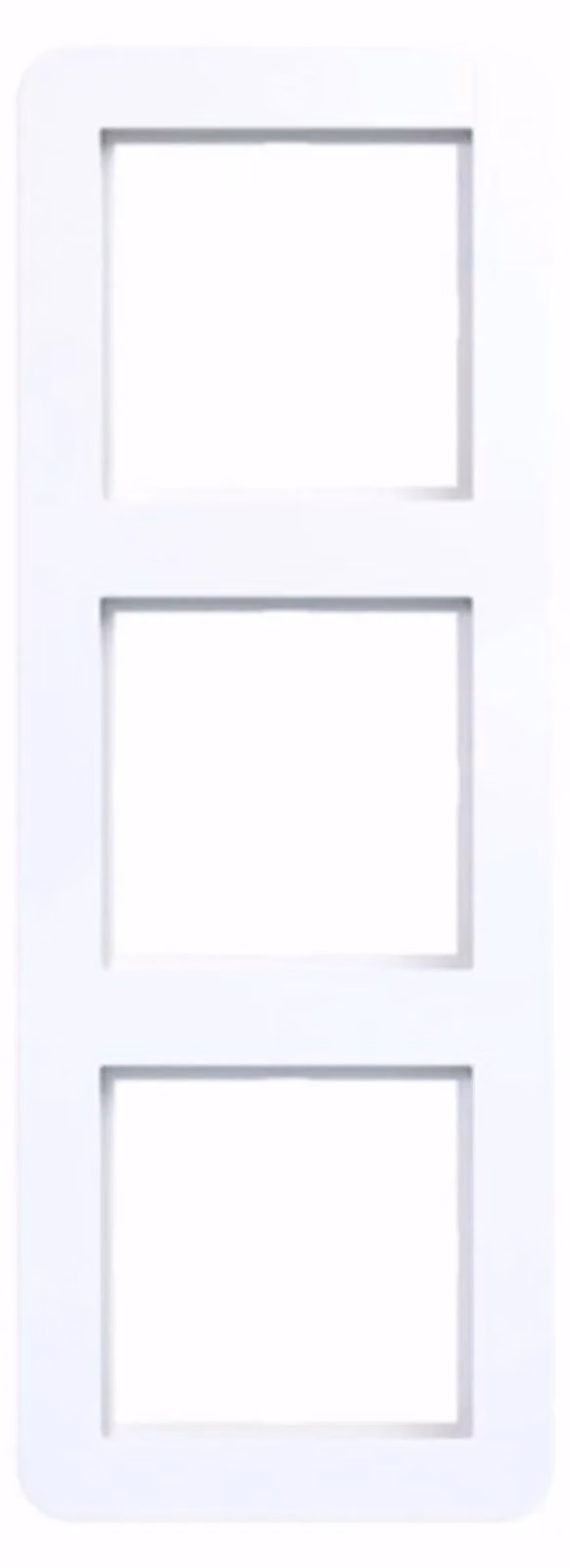 Hager Rahmen a 3 moduli, serie C.1, colore bianco lucido