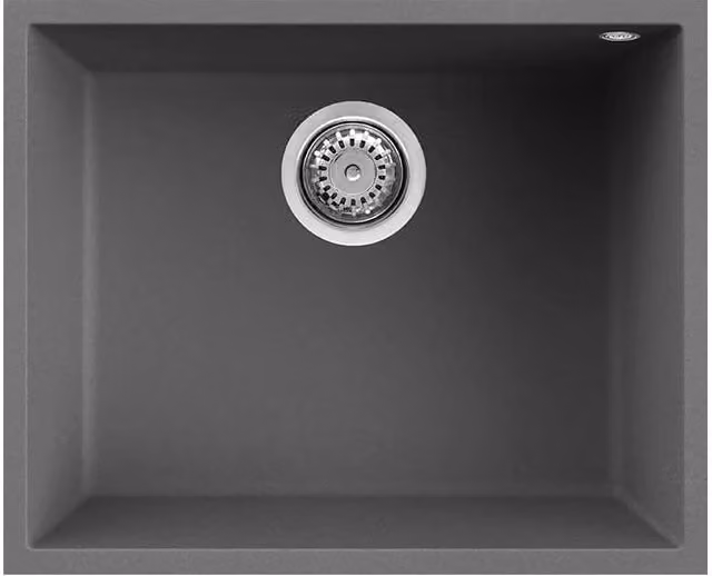 Lavello Elleci Incasso 1 vasca 54x44 Quadra 105 Sottotop Keratek Plus Grigio Dark Grey LKQ10599BSO