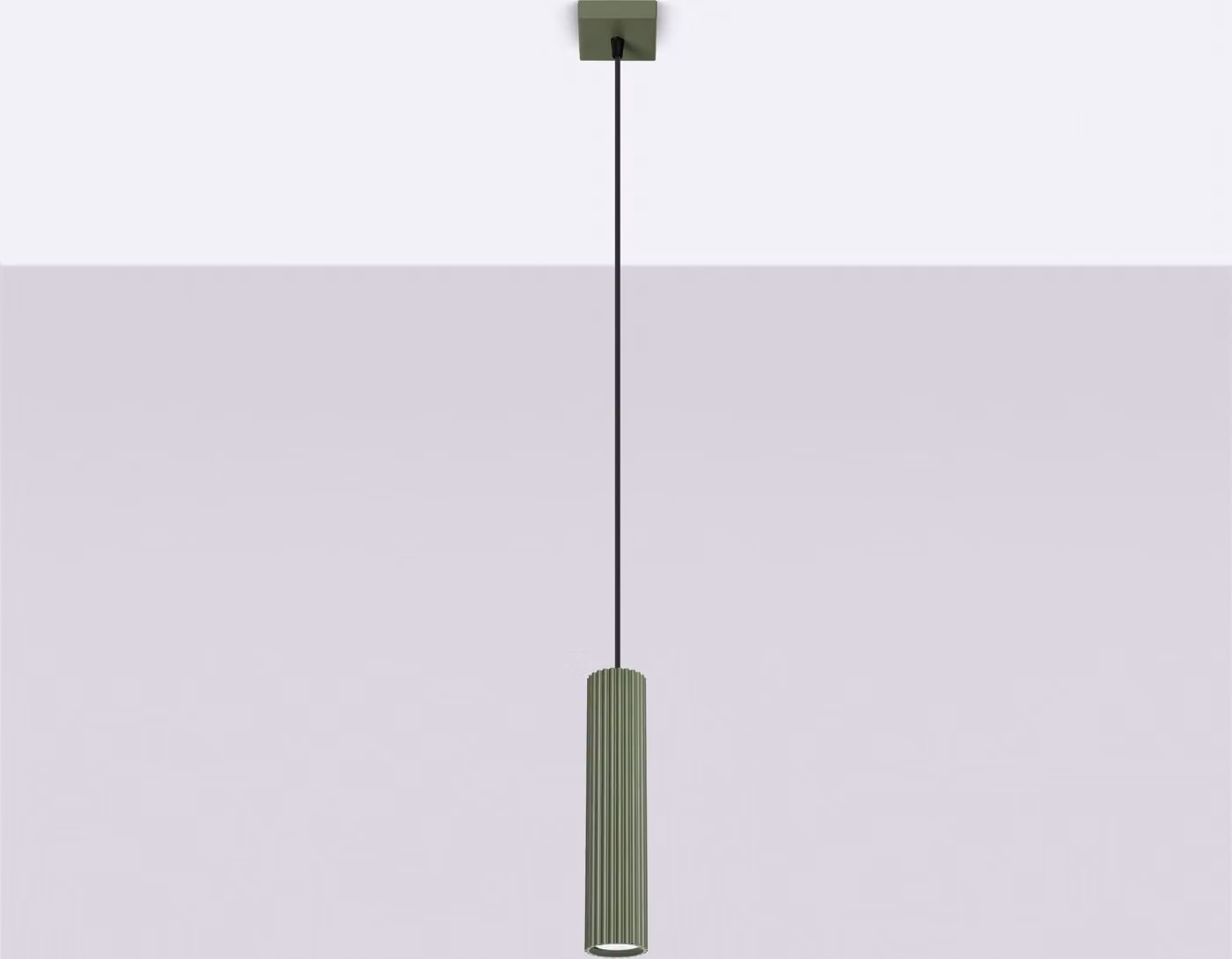 Lampada a sospensione AMBER, attacco GU10, verde oliva, alluminio