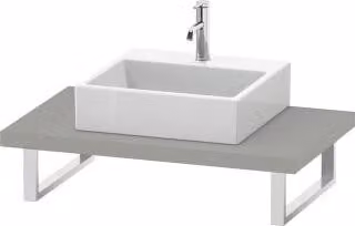 Duravit Console DuraStyle 80-200x55cm, 1 AS, acciaio 4,5cm, grigio cemento
