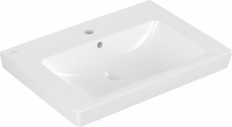 Villeroy & Boch Subway 2.0 lavabo, avec trop-plein, 1 trou pour robinet, face inférieure polie, 650x470mm, 7113KG01, 7113KG01