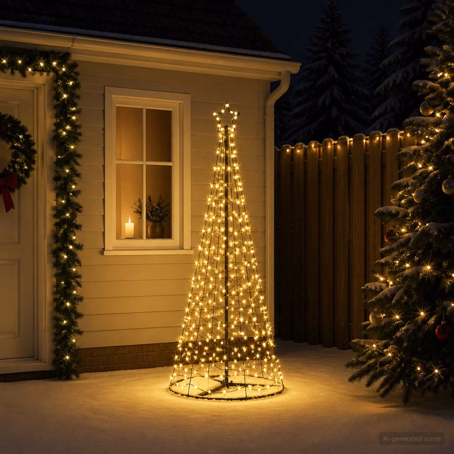 vidaXL Albero di Natale LED a spirale con base EKENAS 180 cm 220 LED