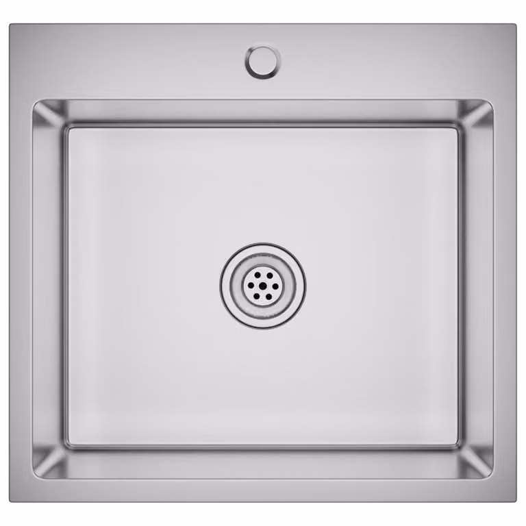 The Living Store Lavello da incasso artigianale in acciaio inox
