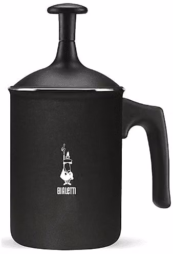 Bialetti Tutto Crema, caffettiera per 3 tazze da 160 ml, alluminio antiaderente, nero