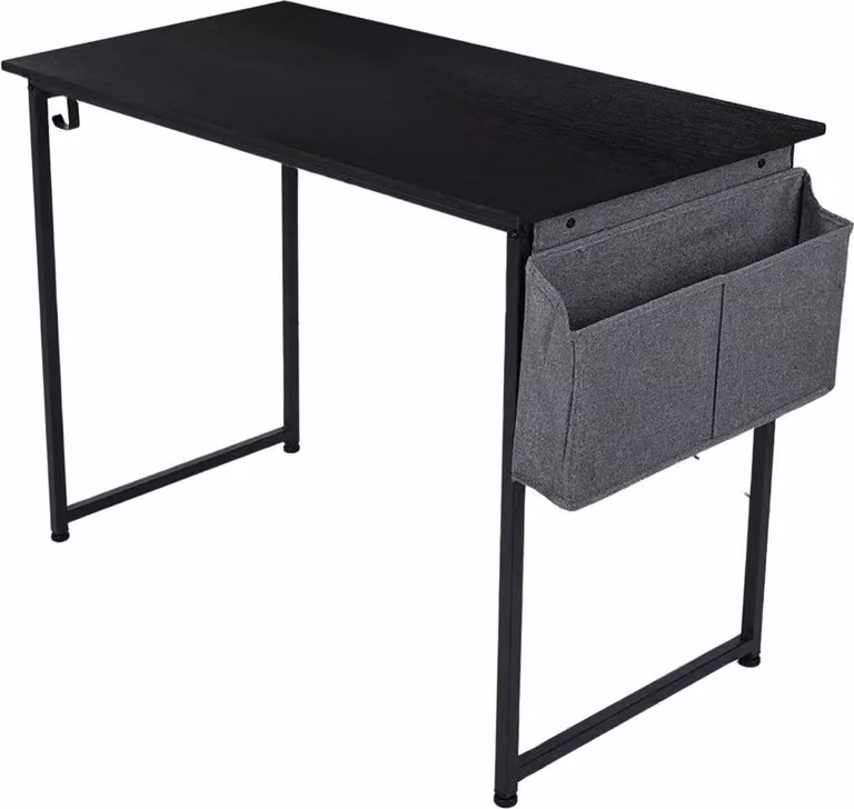 Bureau Nero - Nero - Con vano portaoggetti - Per computer, PC e laptop - 100cm - Home Office