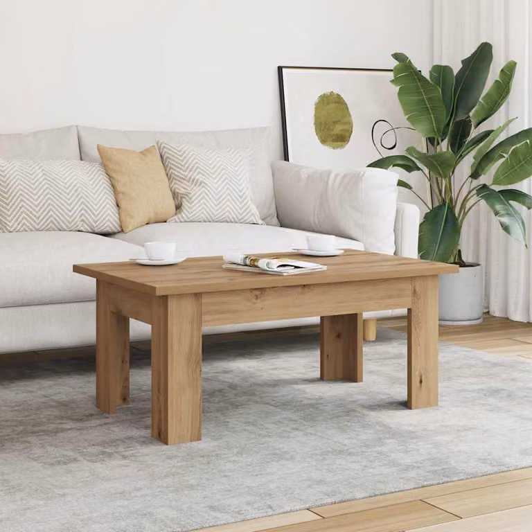 vidaXL Tavolino da Salotto Moderno in Legno Marrone L: 100 cm, P: 60 cm, H: 42 cm