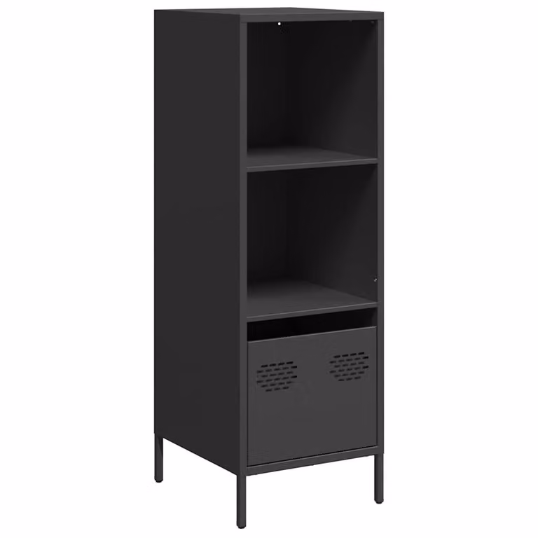 Credenza Nera 35x39x103,5 cm in Acciaio