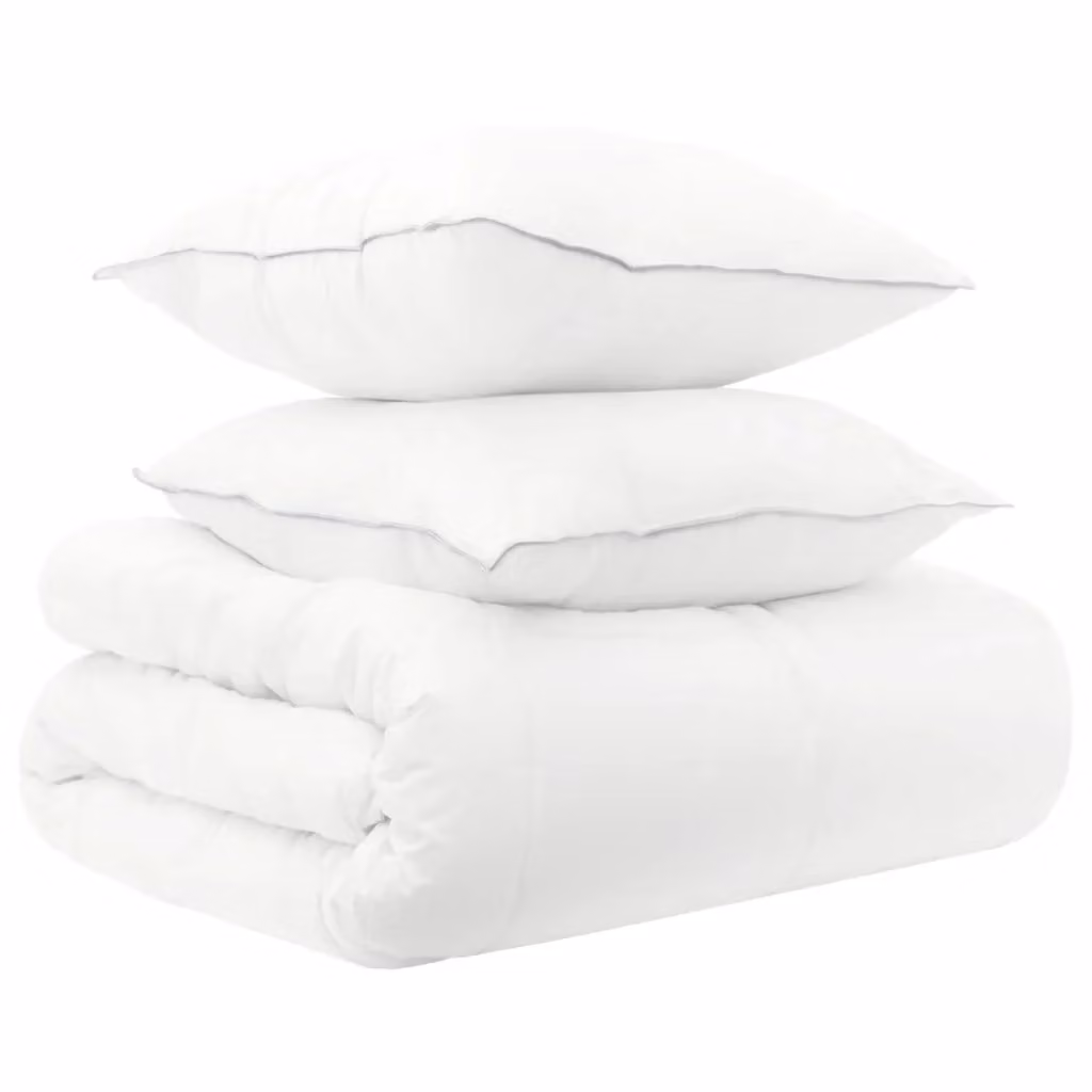 Set di 3 piumoni vidaXL in bambù bianco per tutte le stagioni, L/P: 155 x 220 cm – 2