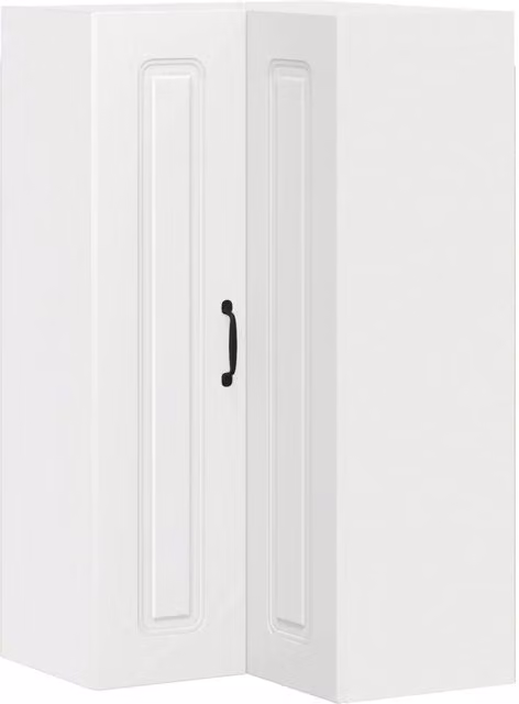 Mobile pensile d'angolo per cucina Kalmar Bianco opaco L/P/H: 57 x 57 x 100 cm
