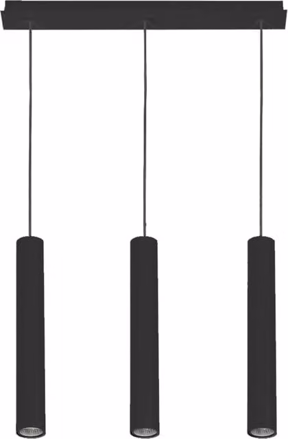 Lampadario a sospensione Nowodvorski Lighting Eye 7862 nero, moderno in metallo con 3 lampadine GU10 regolabili
