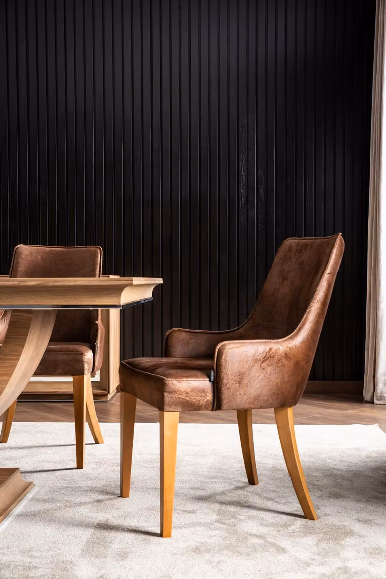 Luxus Lehnstuhl Polster Stühle Loft Designer Möbel Schwarz Küchen Lederstuhl