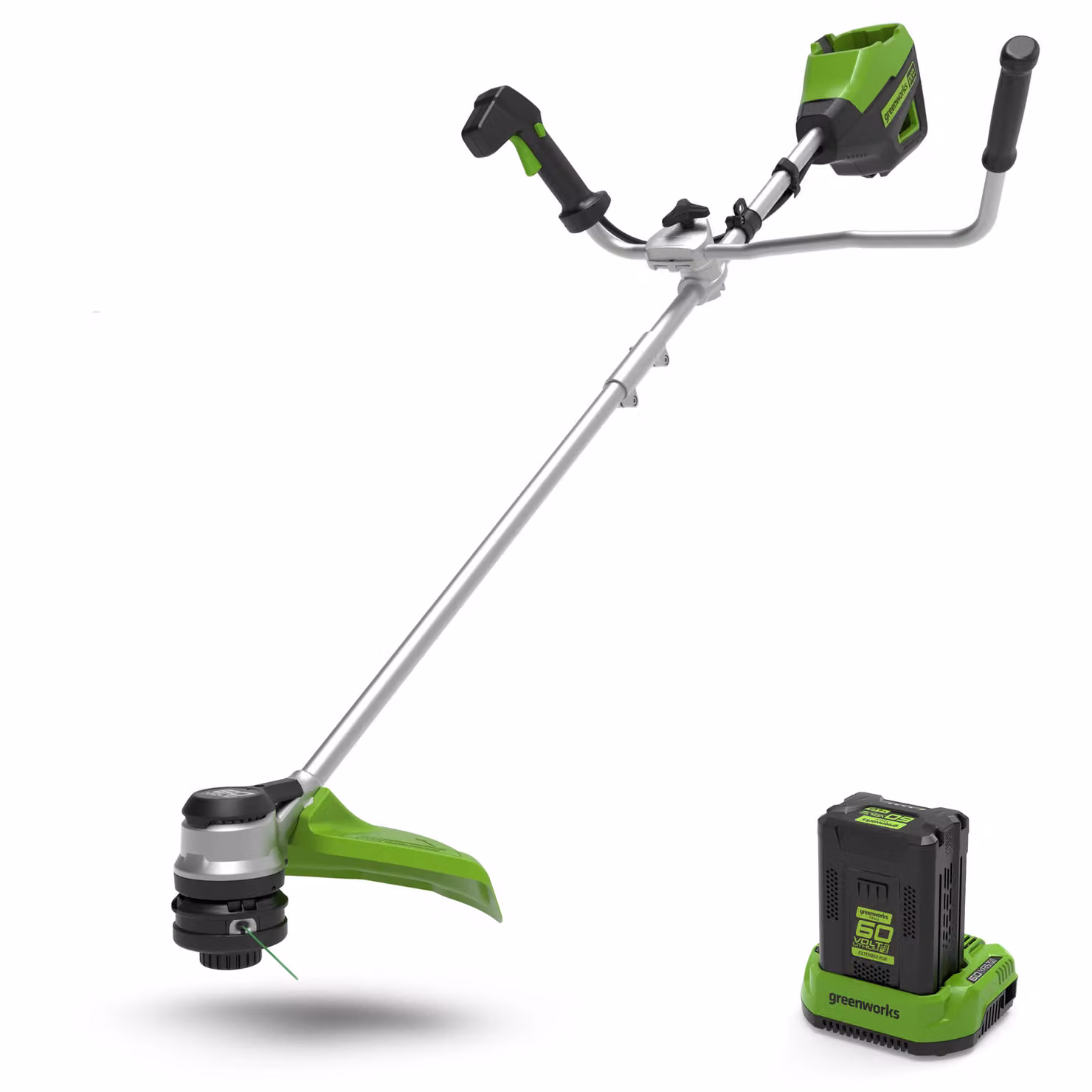 Greenworks 60V Decespugliatore impugnatura a manubrio 40cm - Batteria 4Ah