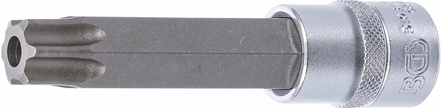 Bit BGS lunghezza presa 110 mm azionamento quadro 12,5 mm (1/2") profilo a T (per Torx) con foro T80 - 5103-TB80