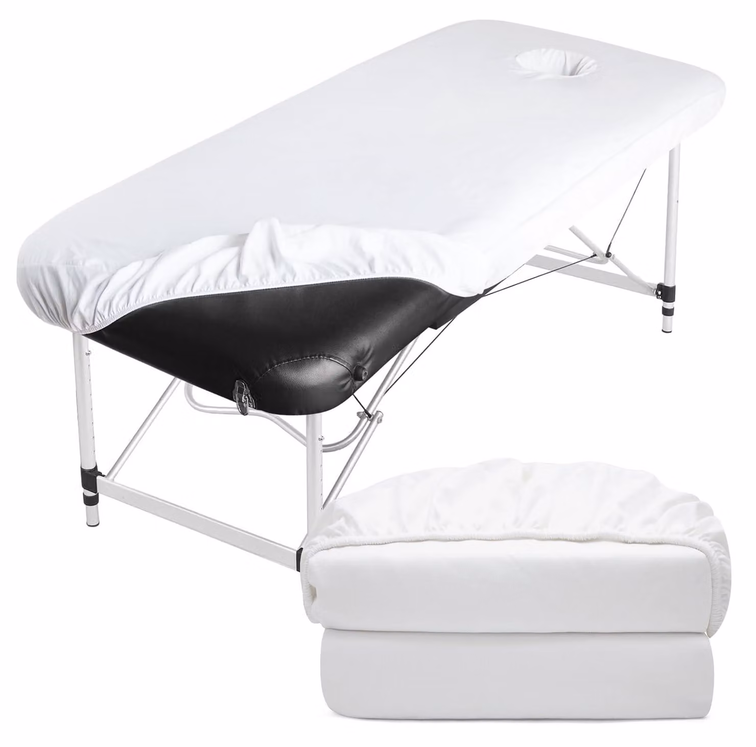 Set di 2 coprisedili per massaggiatori, colore bianco