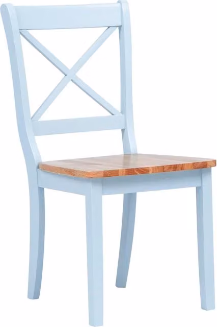Set di 6 sedie da pranzo vidaXL in legno di acacia e hevea, colore grigio e naturale, stile moderno