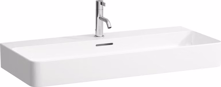 LAUFEN VAL lavabo à poser, 2 trous pour robinet, sans trop-plein, 950x420mm, US. poncé, H816287A001151, H816287A001151