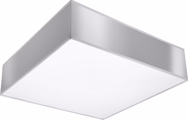Plafoniera quadrata ANUBIS grigia 2xE27x15W in plastica, dimensioni: 12x35x35 cm, IP20, Pure Lume