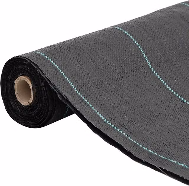 Membrana antierbacce nera vidaXL in plastica per giardino ornamentale L: 200 cm, P: 150 cm