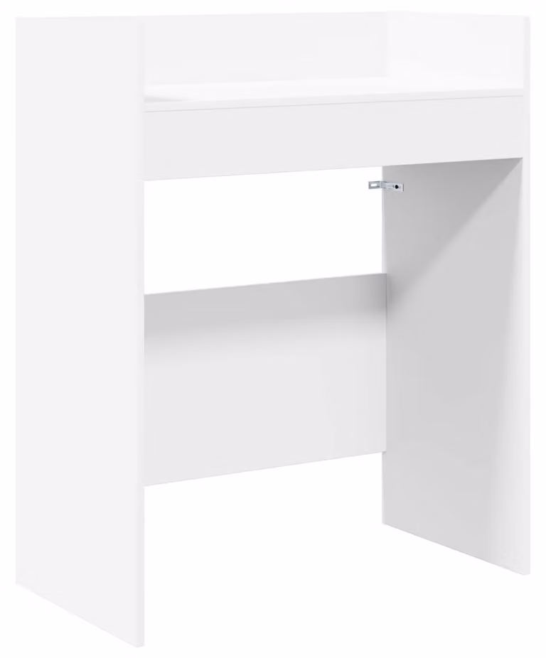 Tavolo da DJ, bianco, 62 x 45 x 102 cm, realizzato in materiale composito di legno