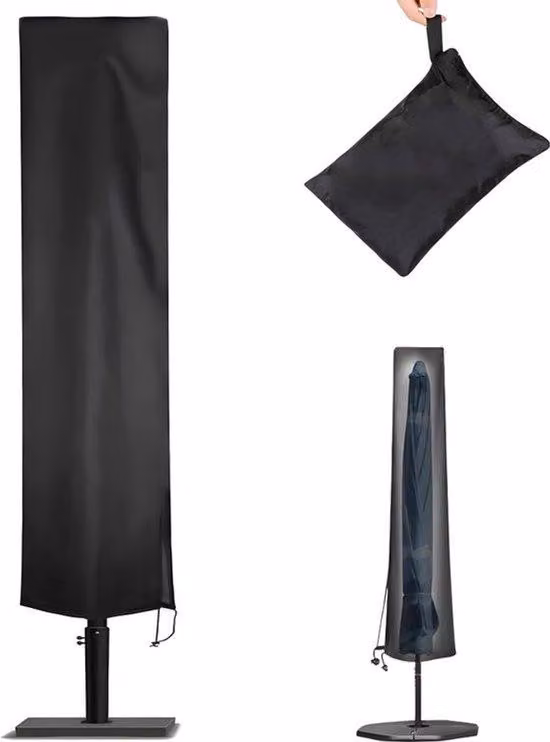 Robusto, impermeabile, nero, 190x50x30 cm, tessuto Oxford, ombrellone da spiaggia