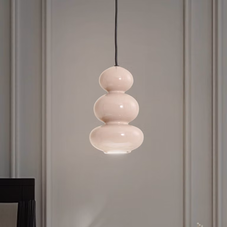 Lampada a sospensione Oman Argon, dimmerabile, Alluminio / Grigio / Zincato, Soggiorno / Sala da pranzo, Vetro, Lampada a sospensione