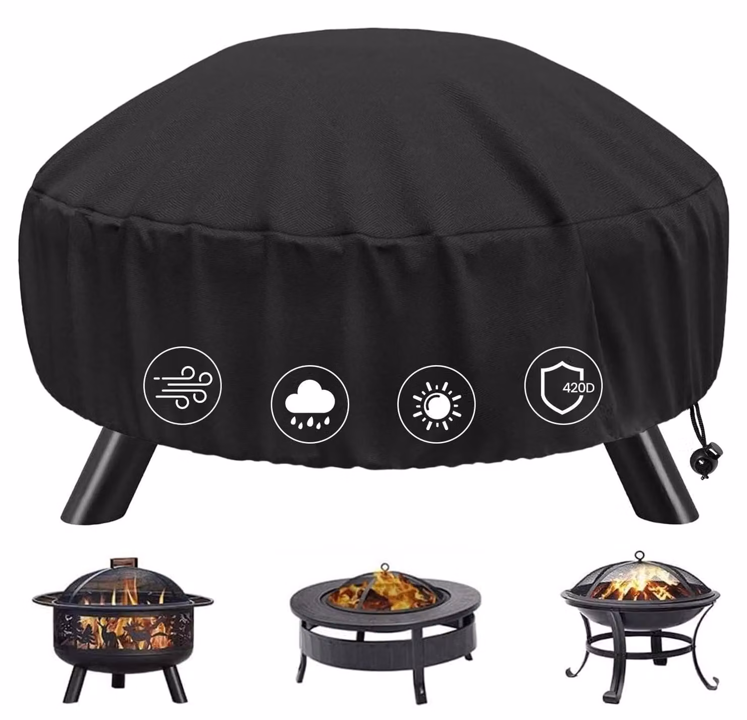 Copertura per braciere - 85 x 85 x 40 cm - Protezione leggera