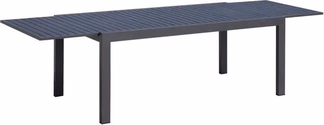 Tavolo da giardino e sala da pranzo allungabile GIORDANOSHOP in alluminio antracite L/P/H: 100 x 180/240 x 75 cm