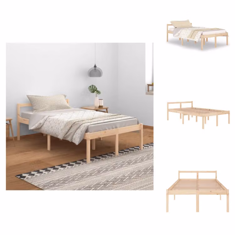 vidaXL Letto Senior 120x200 cm in pino massiccio - Letti e strutture letto
