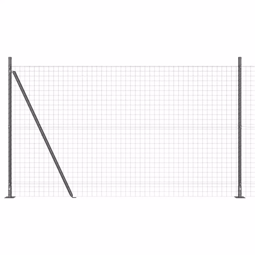Recinzione vidaXL in acciaio e PVC rivestito grigio, L: 10 m, H: 1,6 m – 2