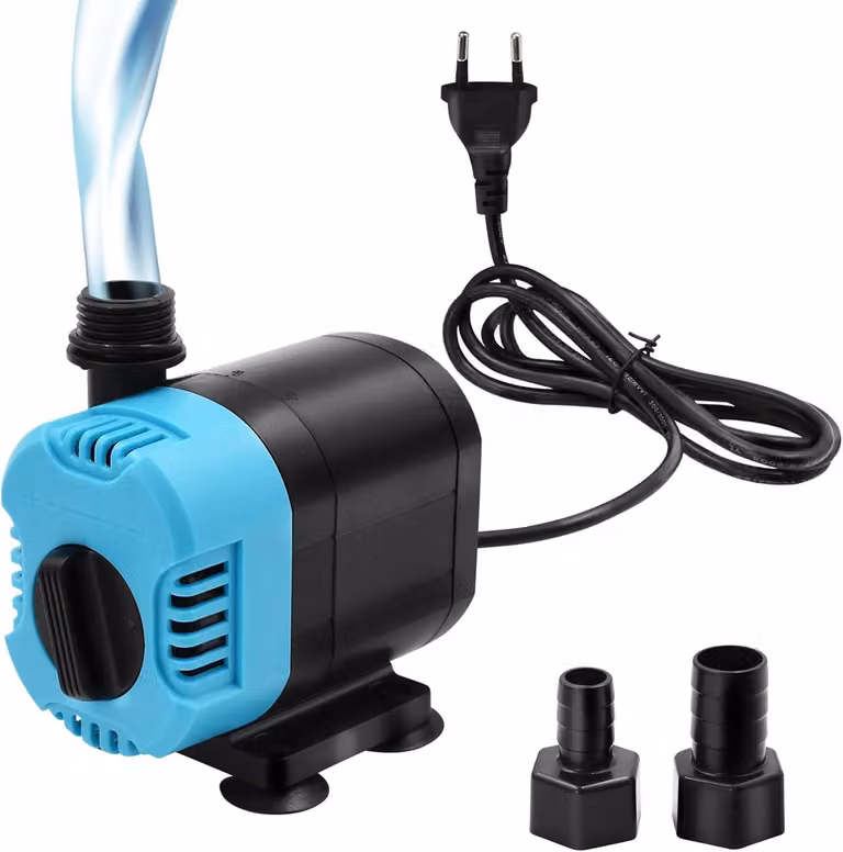 Pompa per giardino, pompa sommergibile, 1200 l/h, 15 W, estremamente silenziosa. Pompa per fontane, grado di impermeabilità IPX8, piccola pompa regolabile per stagni, adatta per acquari