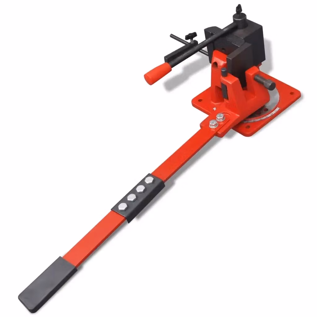 Macchina manuale universale per la piegatura dei tubi in acciaio vidaXL colore rosso in ghisa – 2