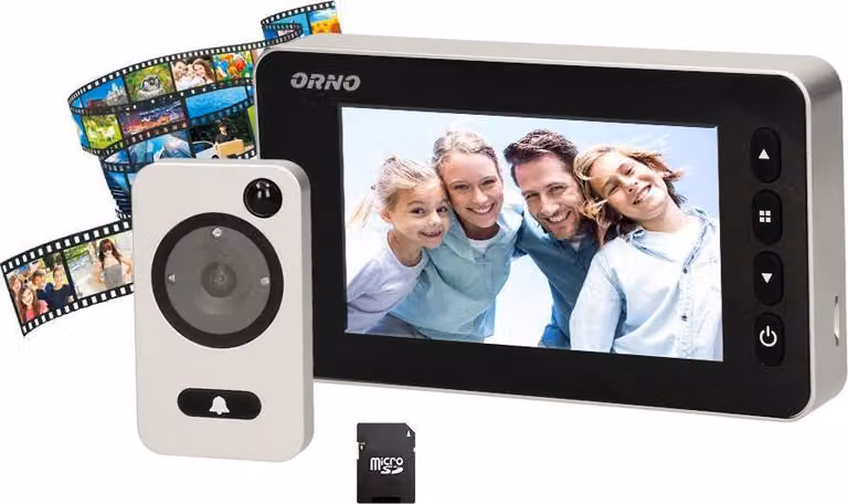 ORNO OR-WIZ-1106 spioncino per porta, digitale con campanello, LCD da 4,2", registrazione