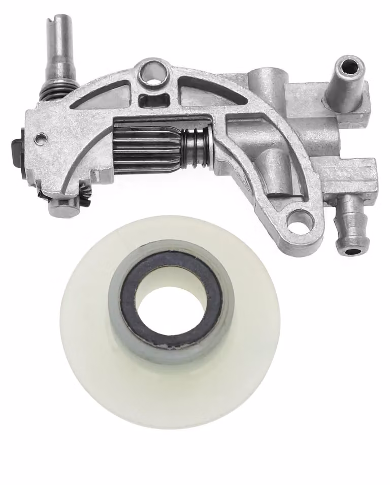 Pompa olio per motosega, kit con riduttore a vite senza fine, compatibile con modelli 5200, 4500 e 5800