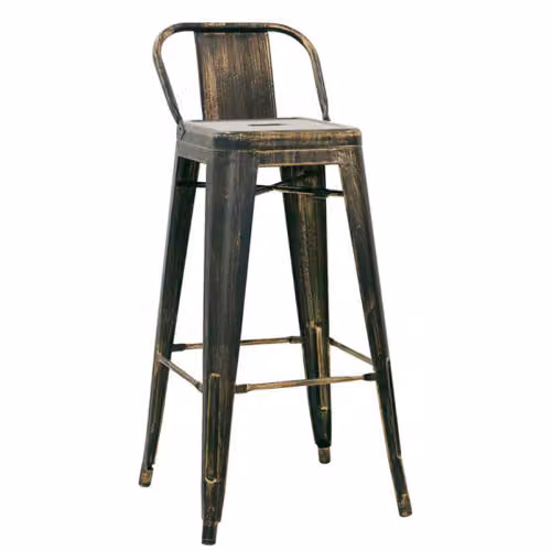 Sgabello look industrial effetto anticato Rotterdam