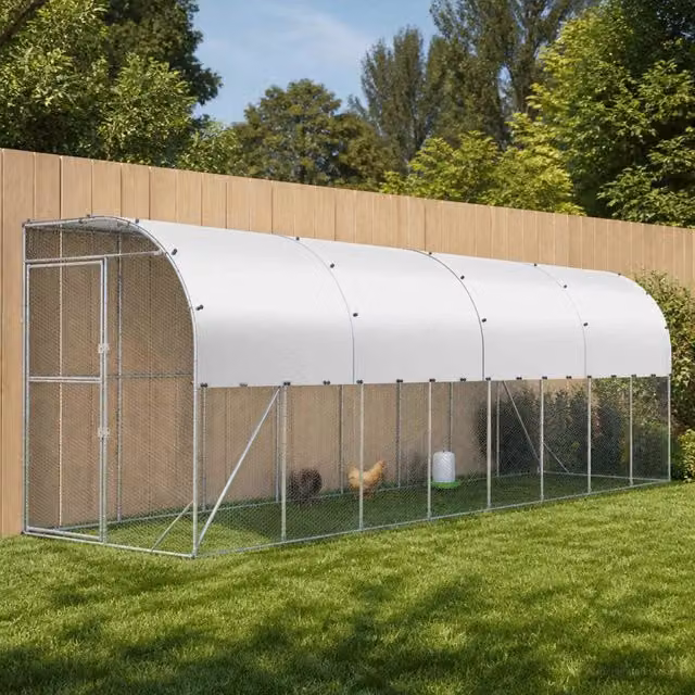 Gabbia per Polli Contro il Muro Argento 600 x 150 x 215 cm 3434708