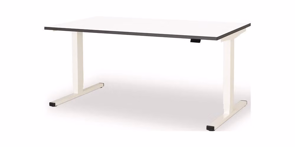 Desk levero H650-1250xL1600xD800mm segnale bianco,RAL9003/bianco elettr.MAUSER LVMZ282K+KV16/9003/k106sw Z-V