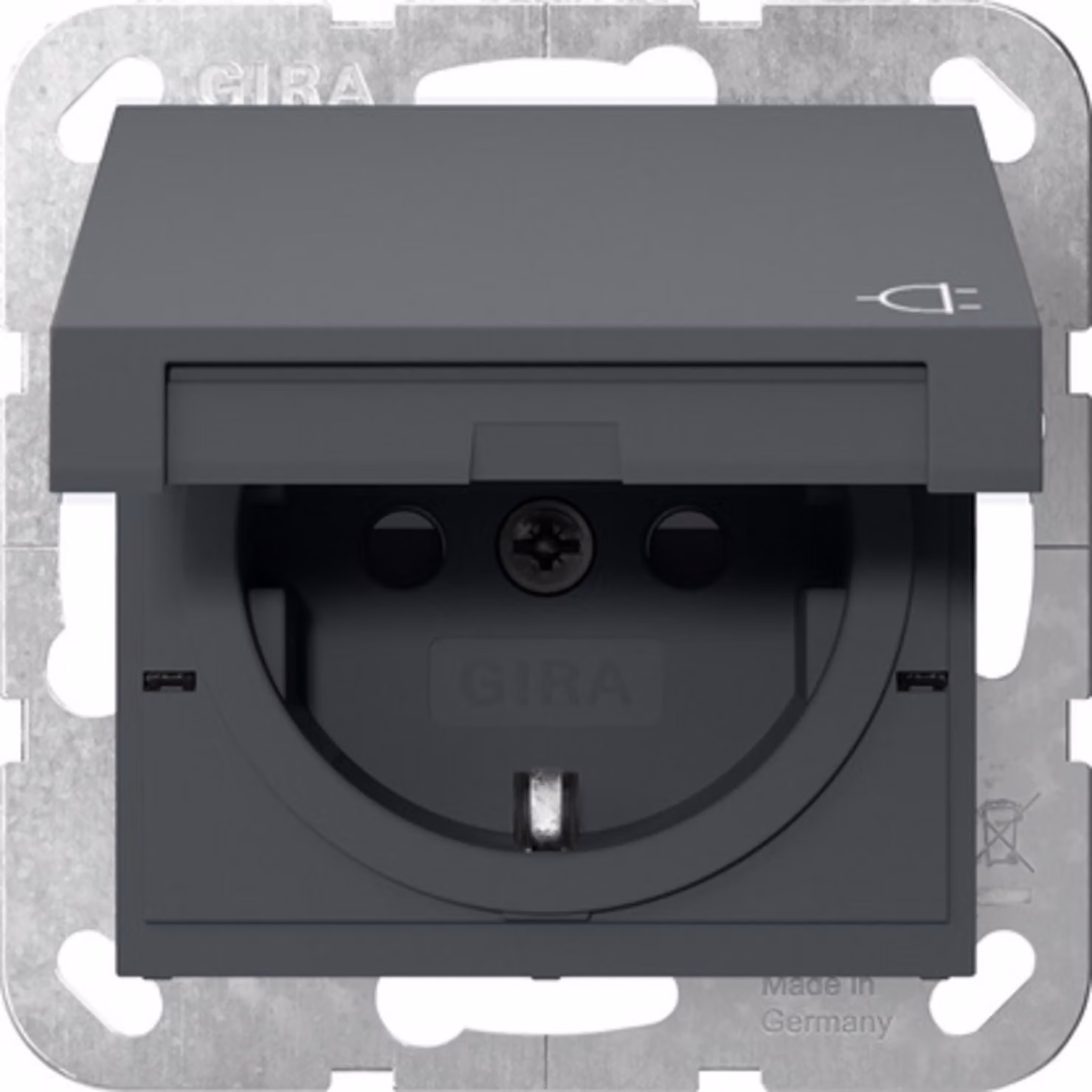 Presa KD 55 antracite - Contatto di protezione della presa 475428