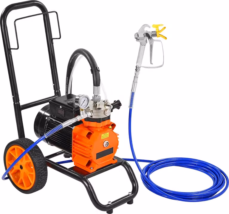 SucceBuy spruzzatore di vernice airless con membrana, efficiente spruzzatore di vernice airless con asta di estensione, 1100 W 2000 psi spruzzatore di vernice airless ad alta pressione per lavori di pittura a casa
