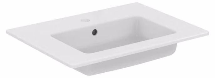 Ideal Standard Tempo - Lavabo per mobili 610x450x140 mm, con sfioratore, foro per rubinetto, bianco E066801