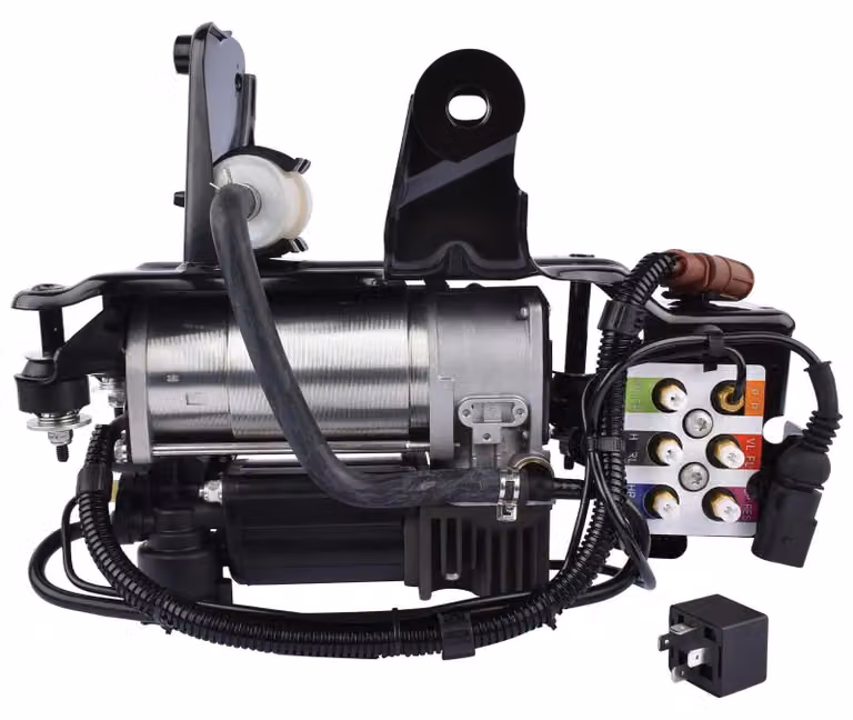 Audi A6 C6 2005-2010 - Compressore per sospensioni pneumatiche Airmatic - Assale anteriore sinistro - Codice originale: 4F0616006A 4F0616006 4F0616005D - Alloggiamento parzialmente chiuso